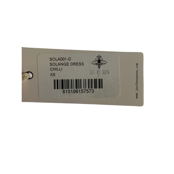 Just Be Queen Solange Mini Dress Ruched One Shoulder Linen Blend Chilli Size XS - Picture 9 of 13